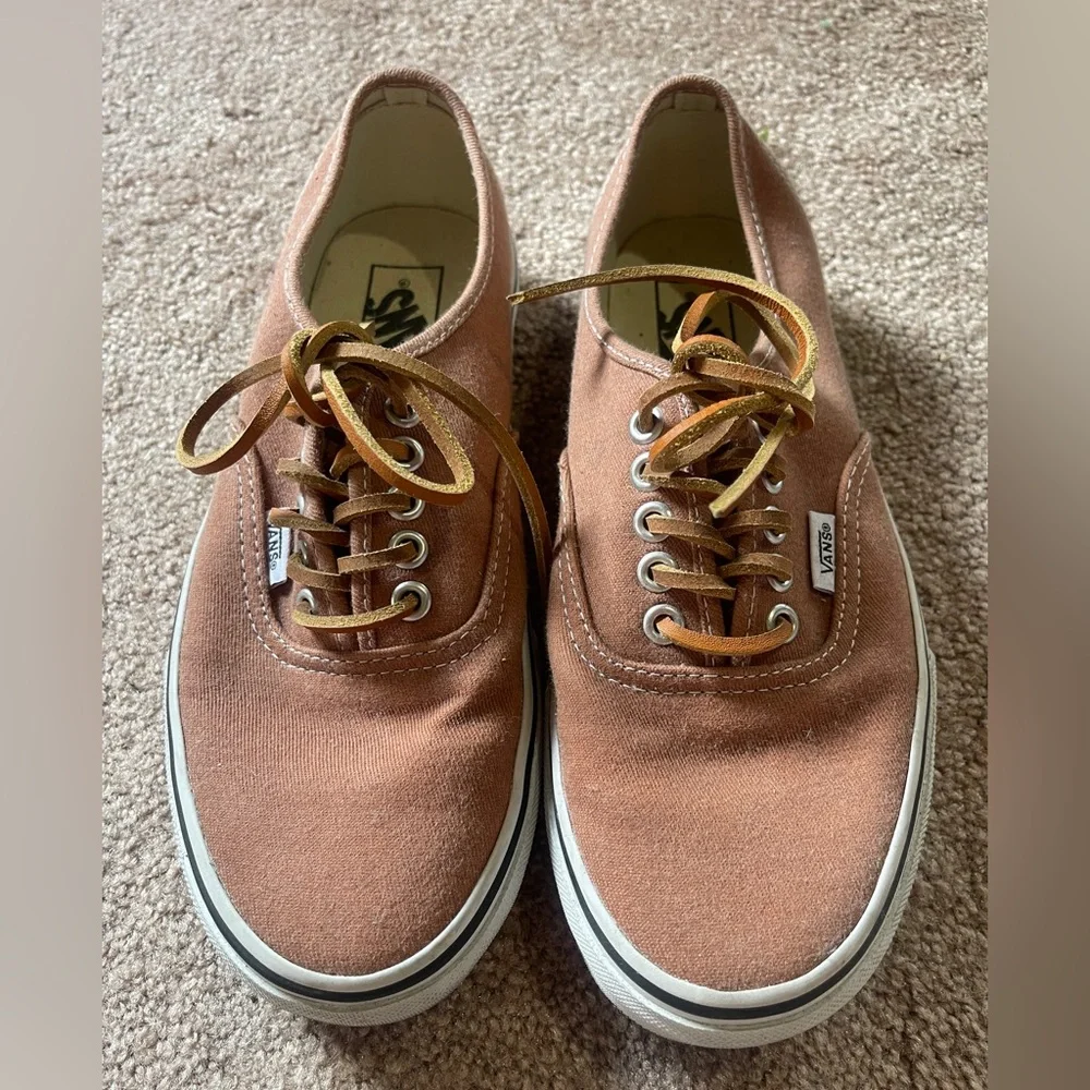 Vans Brown Canvas Lace-Up Sneakers